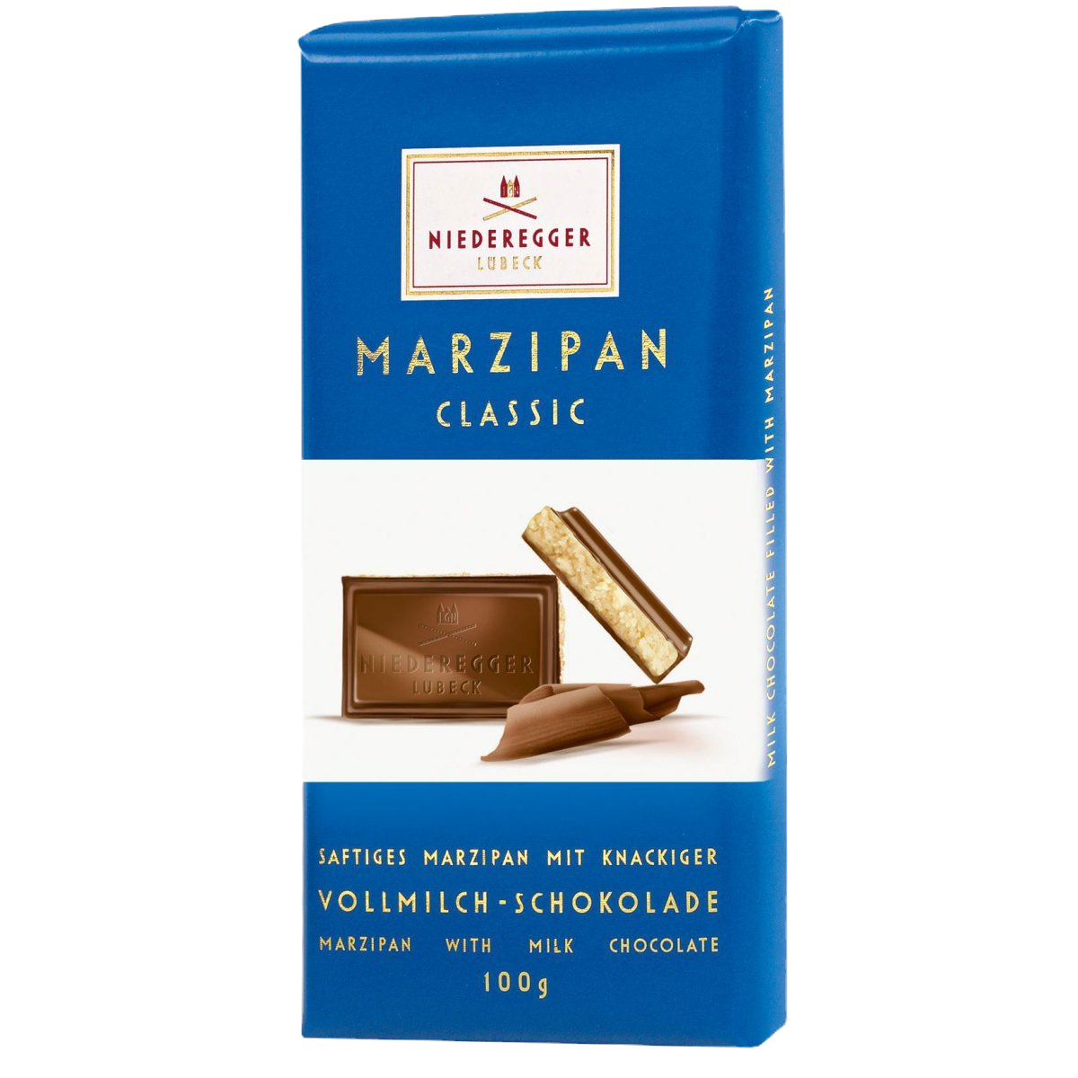 Niederegger - Classic Marzipan Bar with Milk Chocolate- 110g