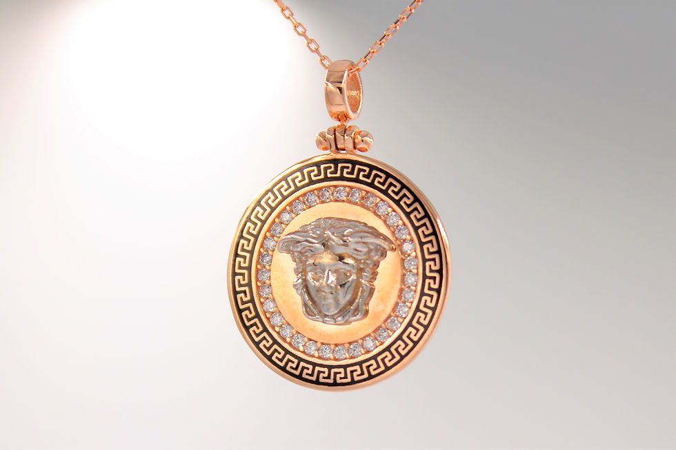 Dorika Kalp Yapraklı Altın Kolye