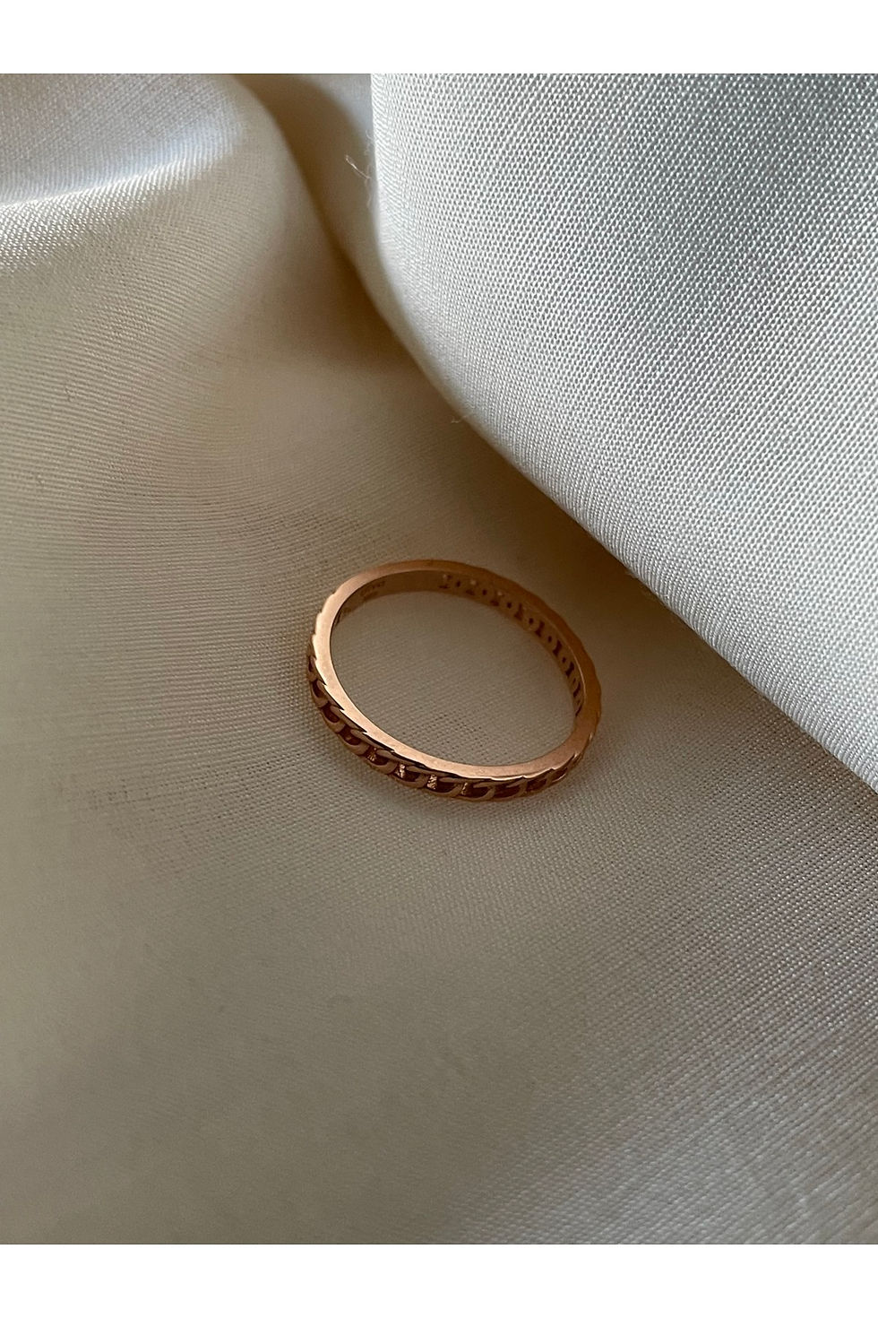 Rose Halka Zincir Minimal Altın Yüzük