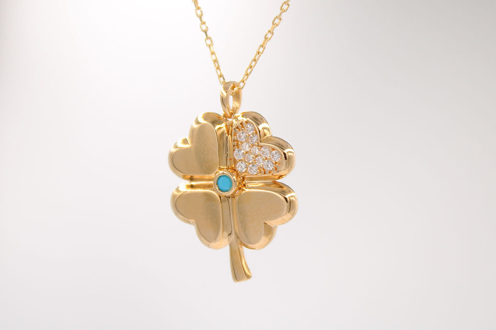 Mavi Balık Altın Kolye