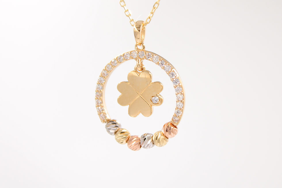 Dorika Yapraklı Altın Kolye