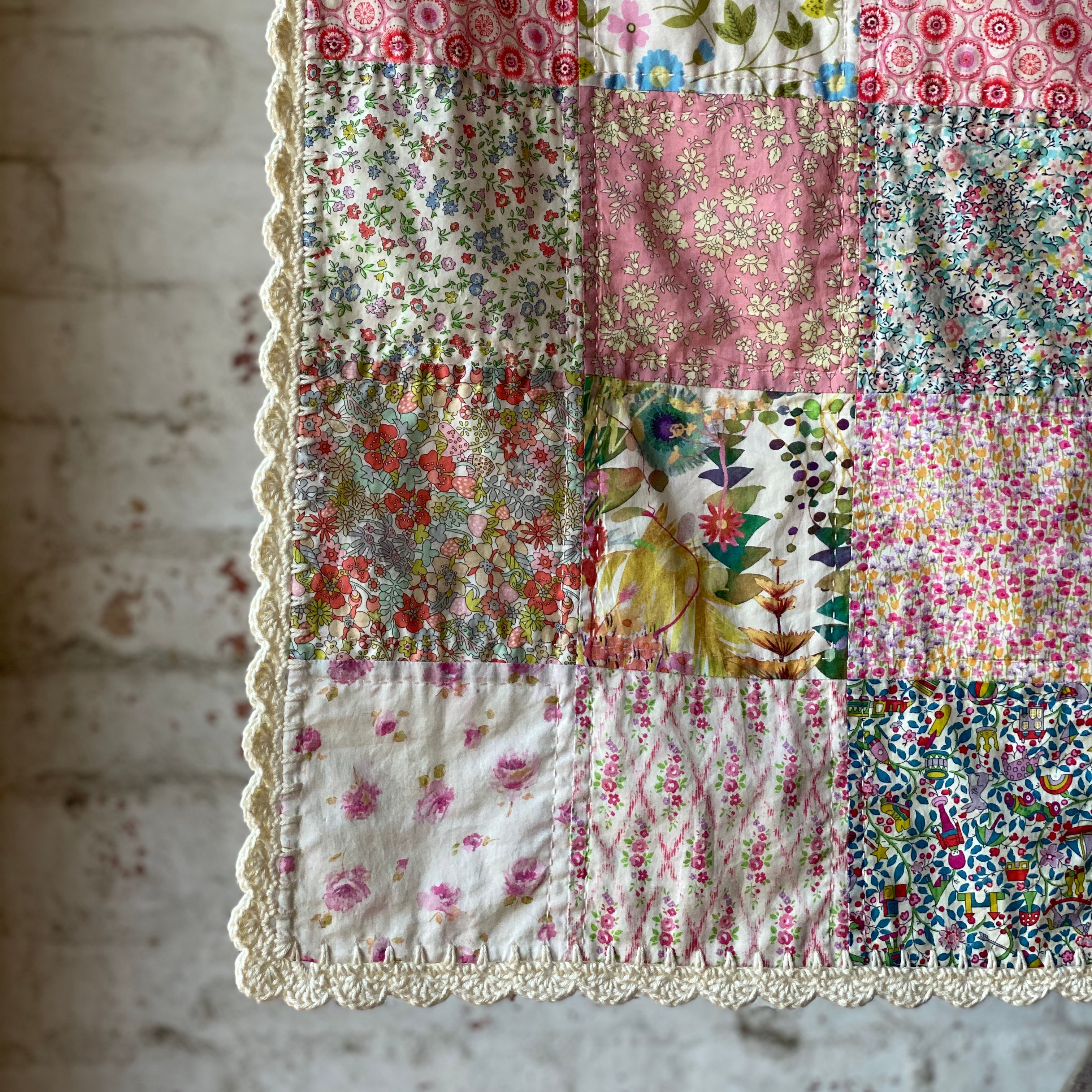 Liberty Crochet Edge Baby Blanket