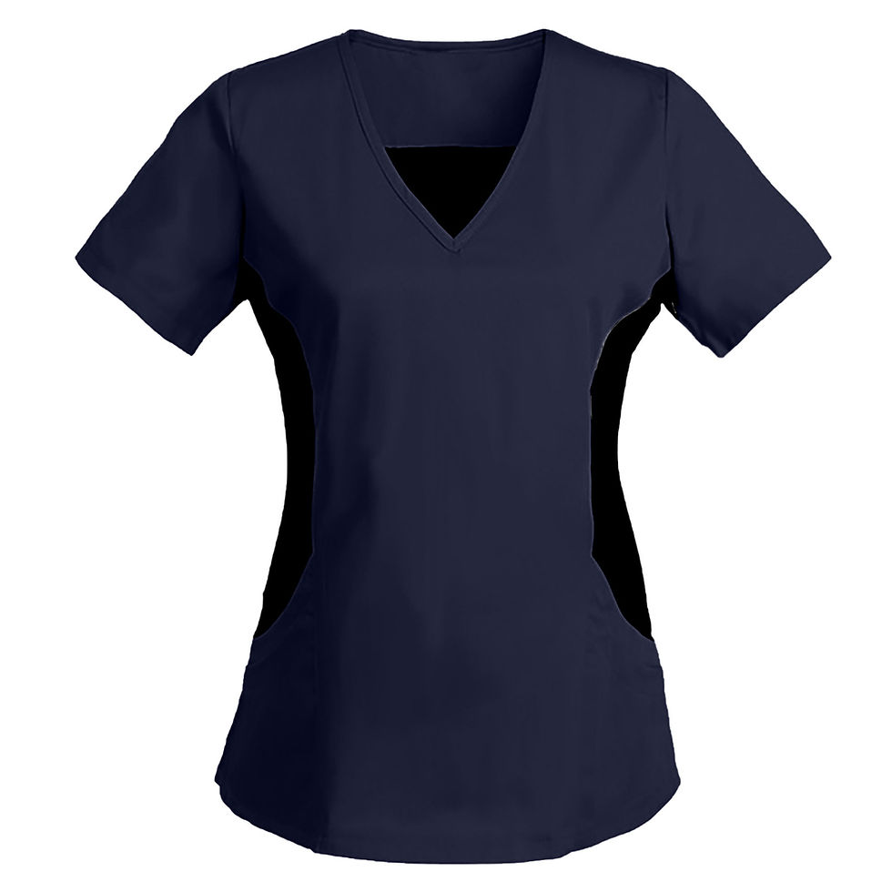 Thumbnail: Solid Workwear Uniform Women Scrubs Tops Short Sleeve 