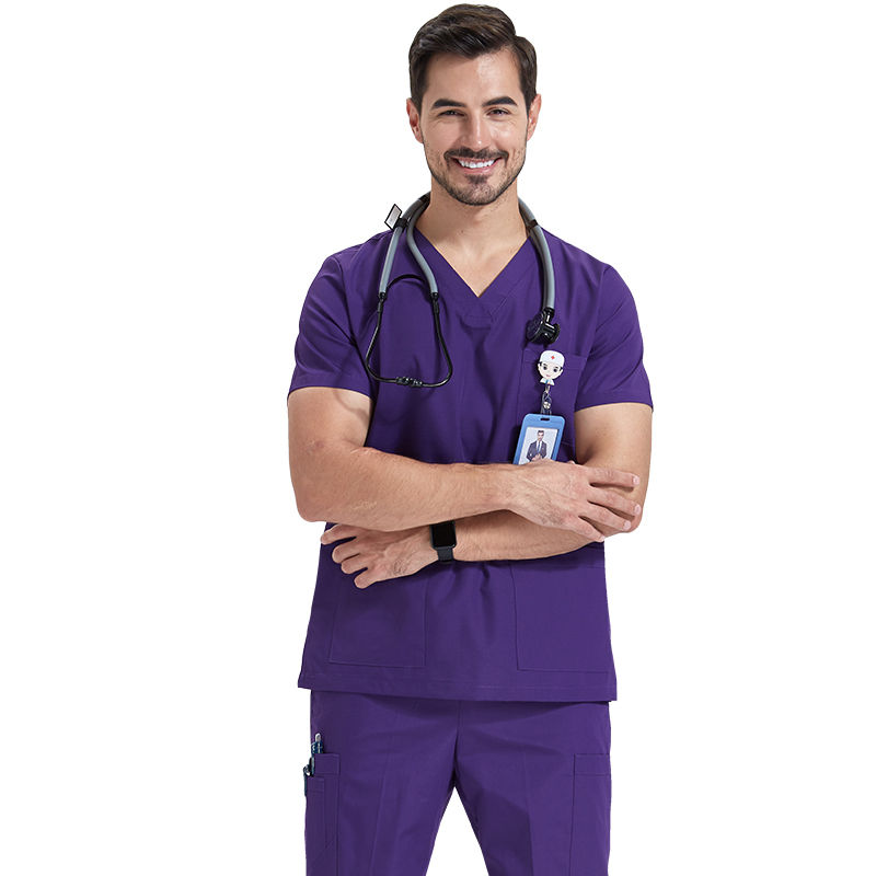 Thumbnail: Ultra Light Scrub Set Medical Nurse Uniform for Women Men Hospital 