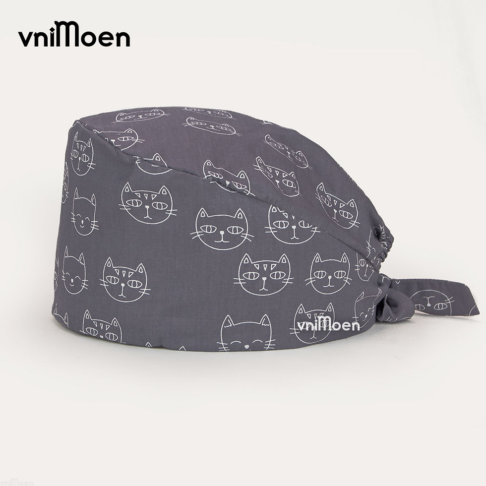 Thumbnail: Cotton scrub cap women cartoon printing beauty salon work hat
