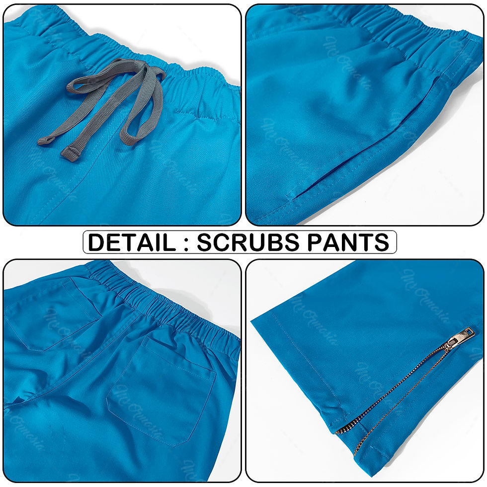 Thumbnail: Women Scrubs set zipper collar high quality anti wrinkle comfortable 