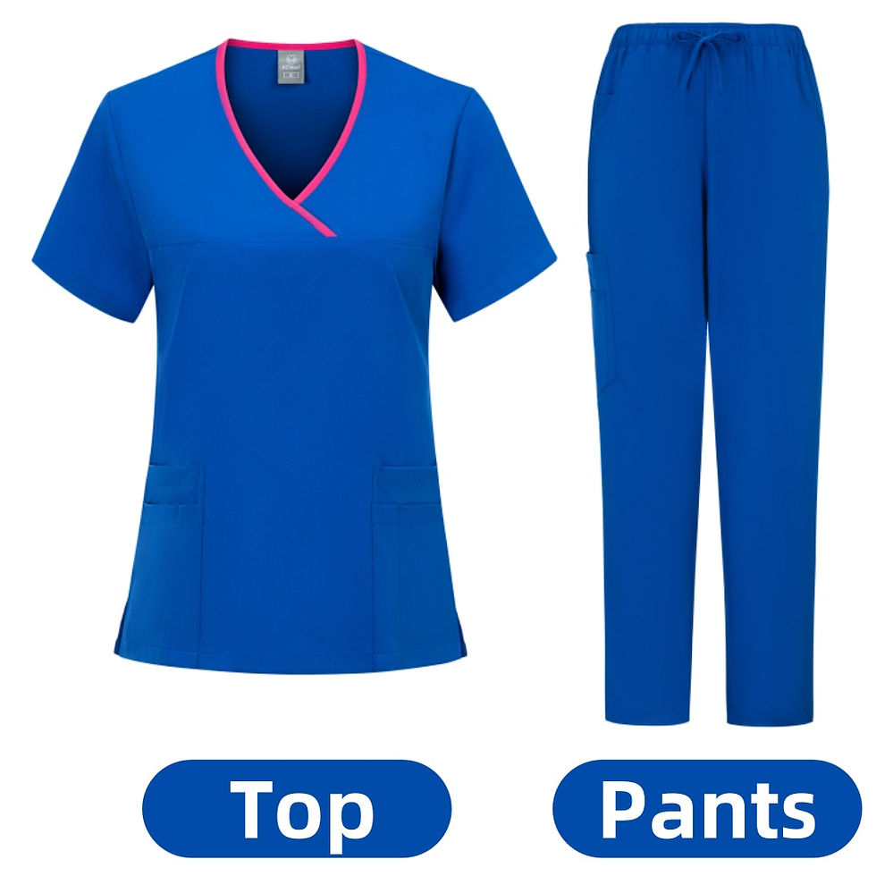 Thumbnail: Fashion Hospital Nurse Workwear Scrubs Set Clothes Lab Suits 