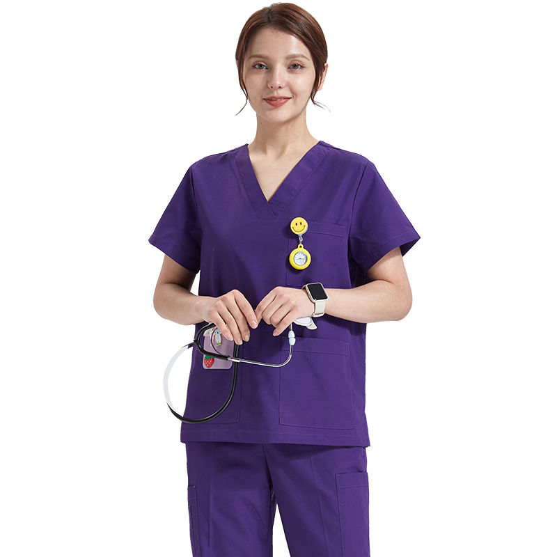 Thumbnail: Ultra Light Scrub Set Medical Nurse Uniform for Women Men Hospital 
