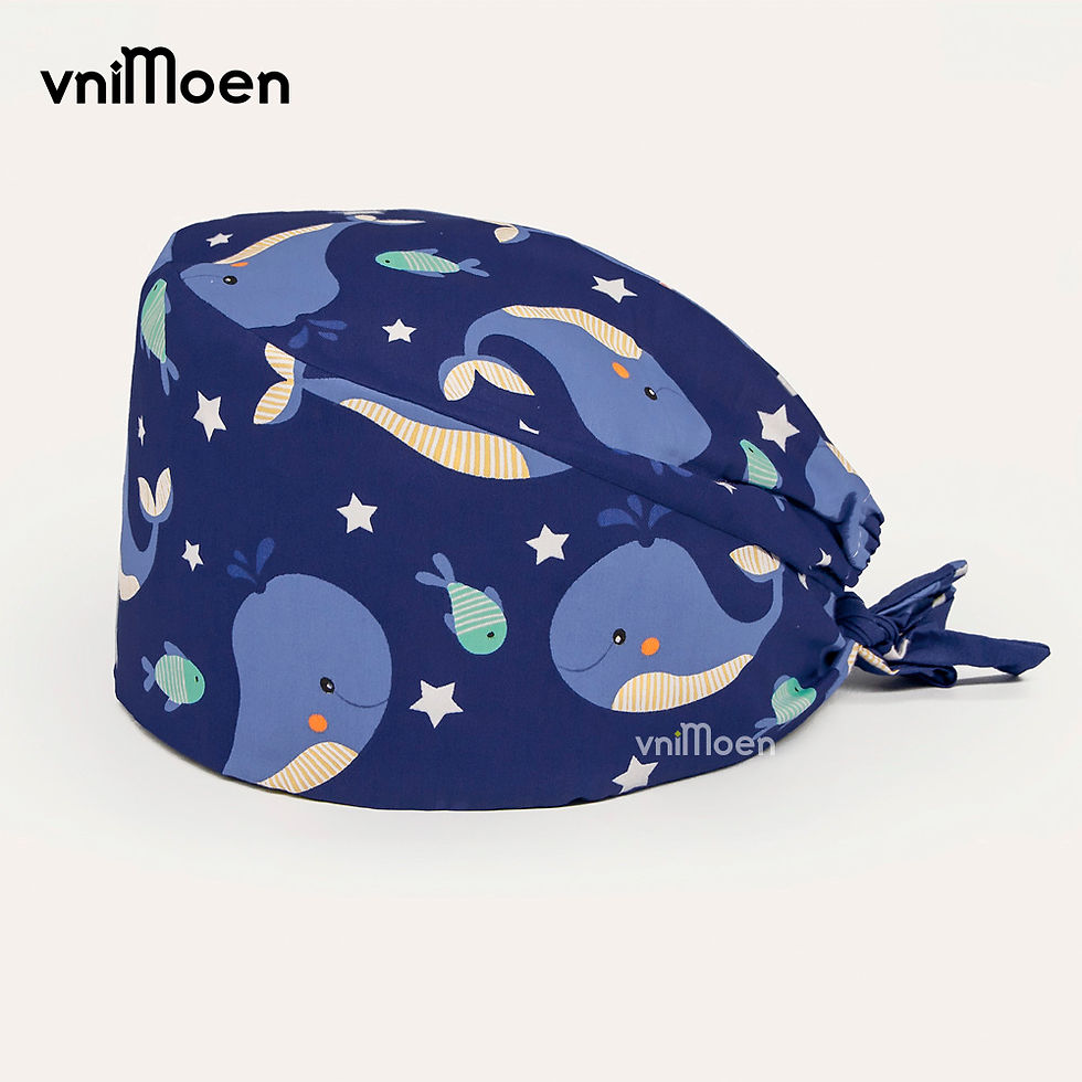 Thumbnail: Cotton scrub cap women cartoon printing beauty salon work hat