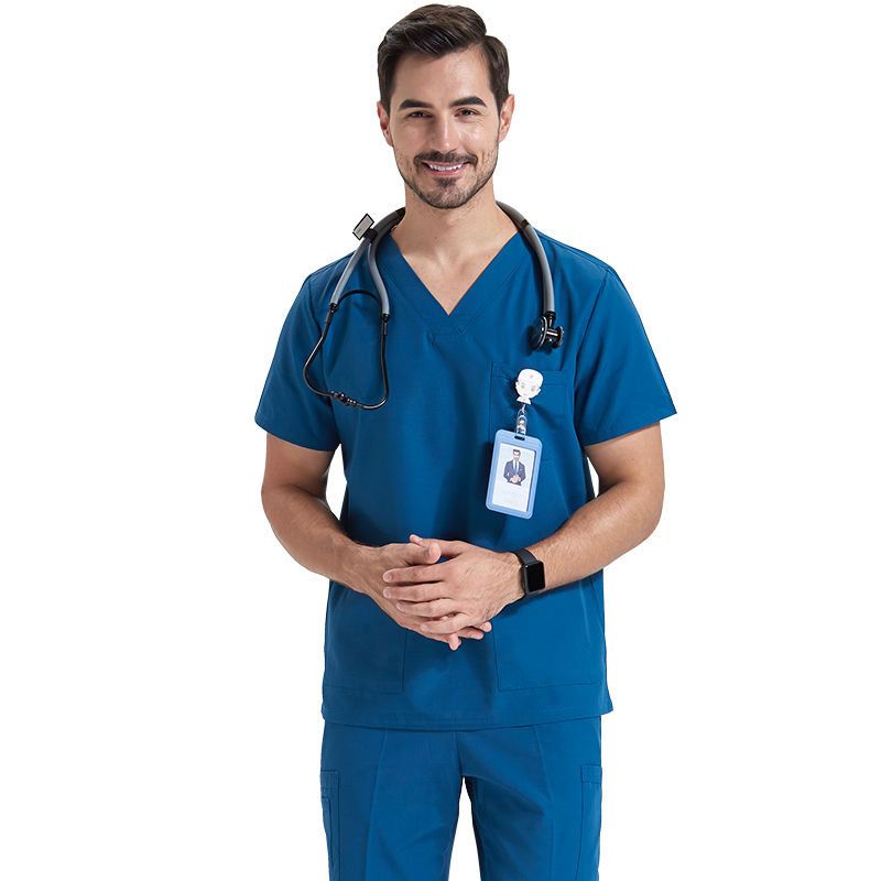 Thumbnail: Ultra Light Scrub Set Medical Nurse Uniform for Women Men Hospital 