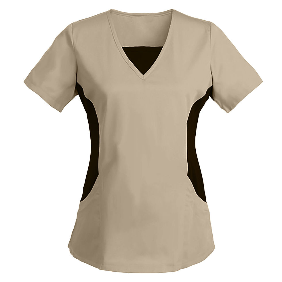Thumbnail: Solid Workwear Uniform Women Scrubs Tops Short Sleeve 