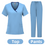 Thumbnail: Fashion Hospital Nurse Workwear Scrubs Set Clothes Lab Suits 