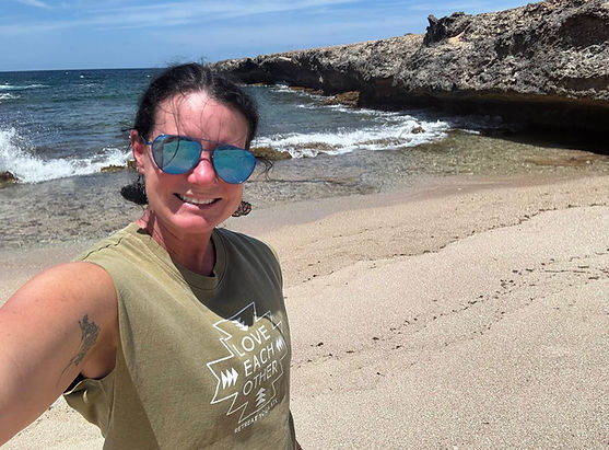 Kasey at the beach in Hawaii