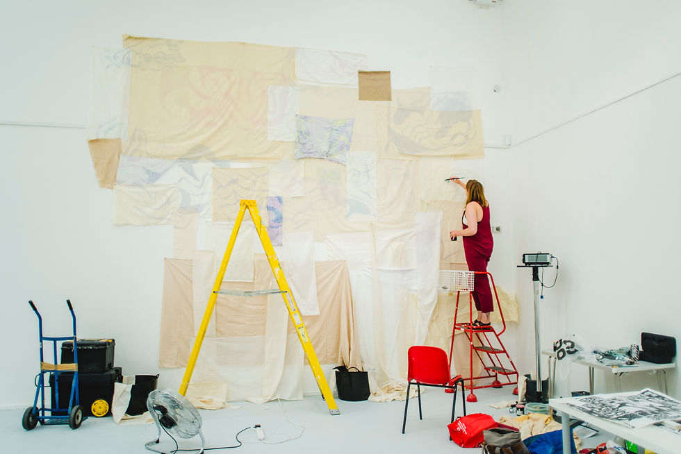 A postgraduate student creating work in the studios at Arts University Plymouth.jpg