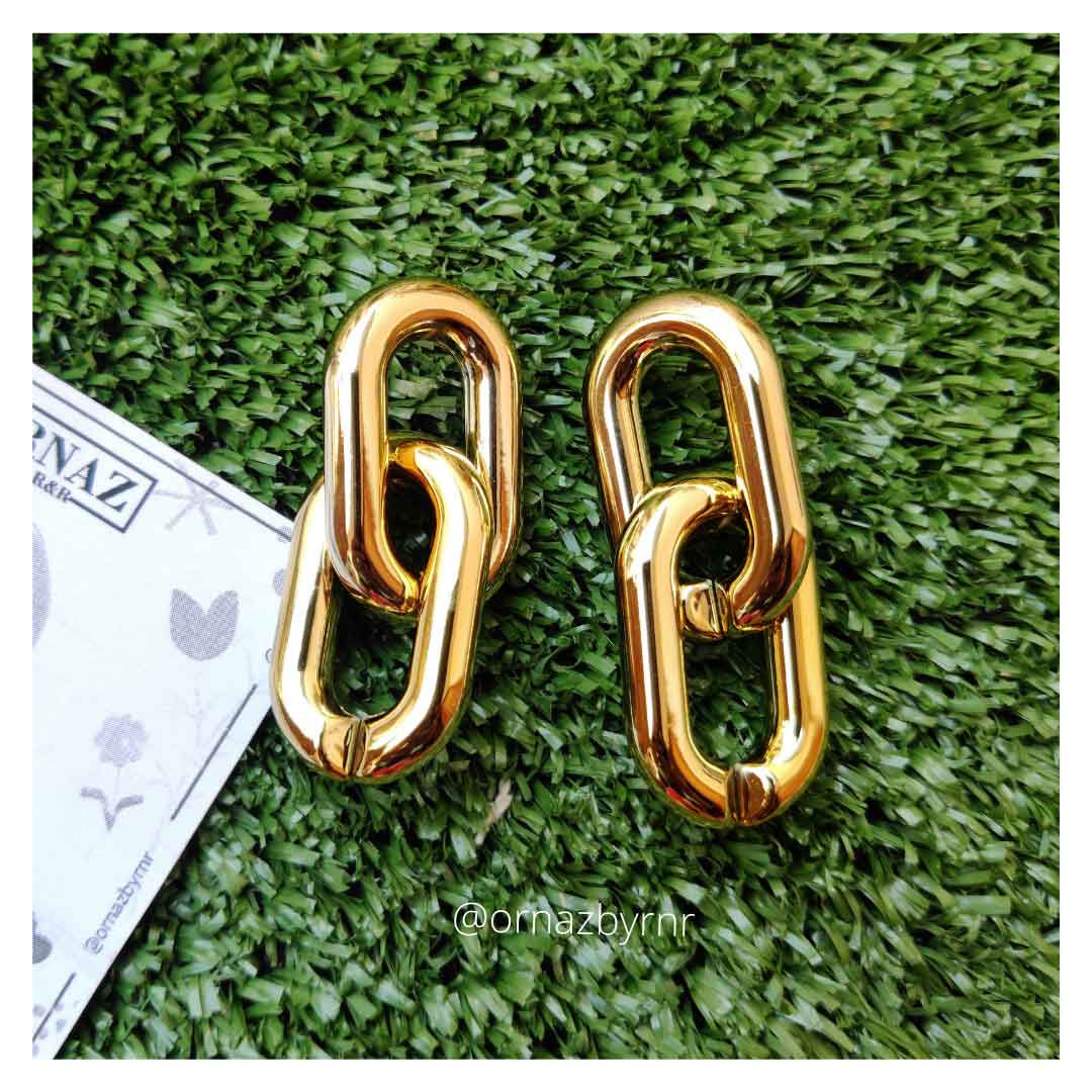 Double Hoops Linked Earrings | Style 1