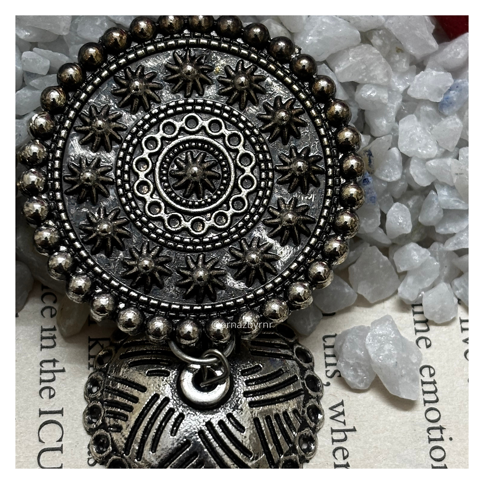 Thumbnail: Mandala Bloom Oxidized Earring