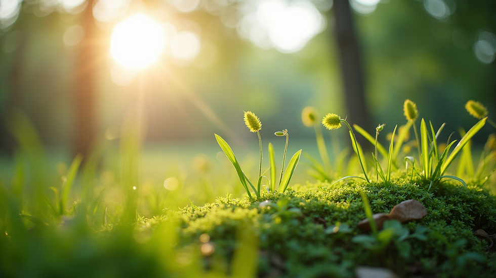 Eye-level view of nature’s serene scenery promoting mental well-being