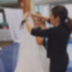 Laura helping bride at Sarasota Yacht Club