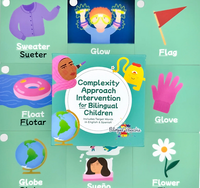 Bilingual Pediatric speech flashcards for speech therapy