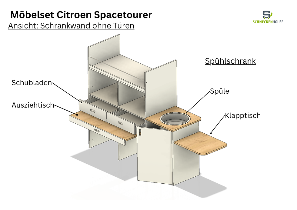 Miniaturbild: Citroen Spacetourer Camper Möbelset, Camperausbau