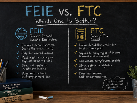 Foreign Tax Credit vs. Foreign Earned Income Exclusion: Which Is Better?