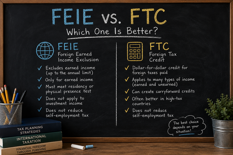 Foreign Tax Credit vs. Foreign Earned Income Exclusion: Which Is Better?