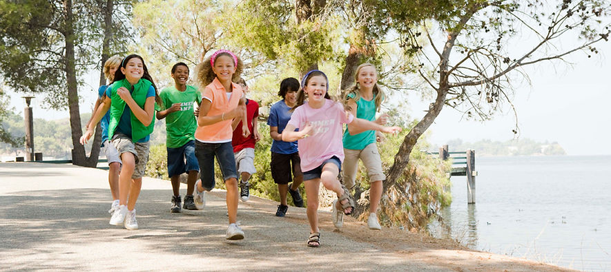 Children running