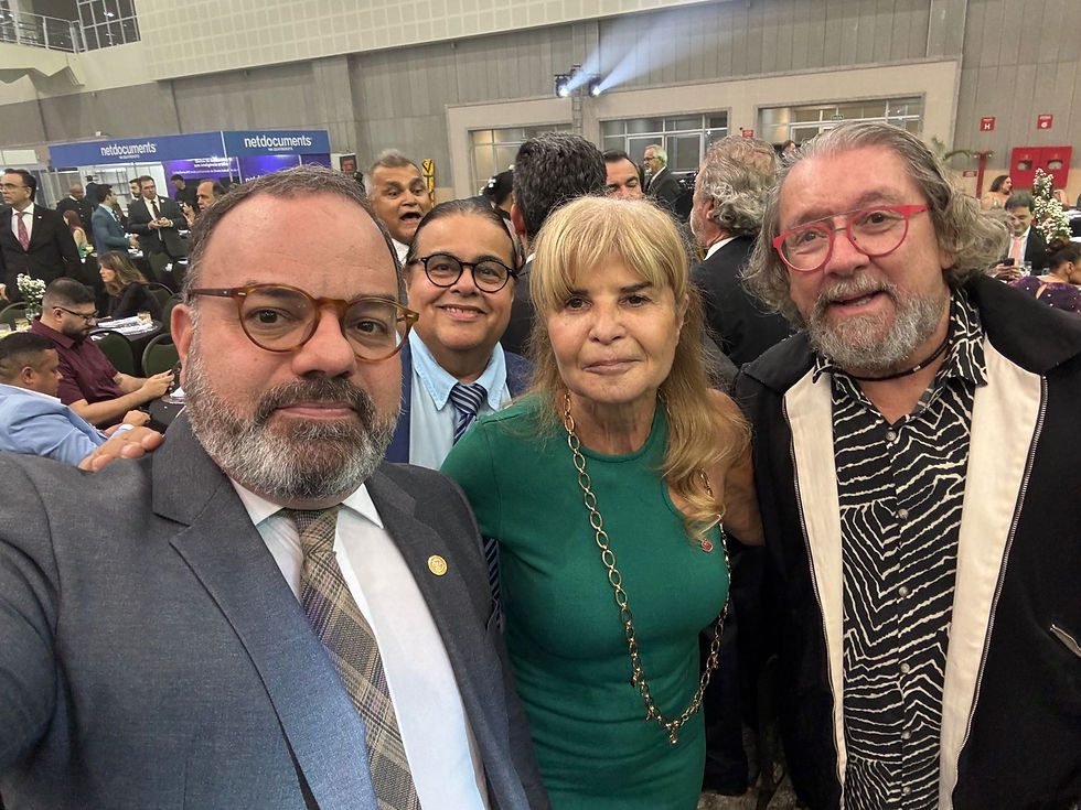 Da esquerda para direita: André Meira (Pres. do Instituto Silvio Meira - ISM) Boisbaudran Imperiano (Pres. da APD), Dra. Rita Cortez (Pres. IAB), Dr. Carlos Antônio - KAKY (Advogado em Brasília).