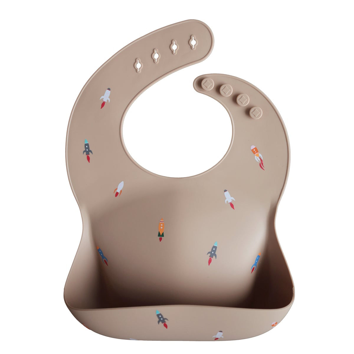Mushie Silicone Bib Rocket