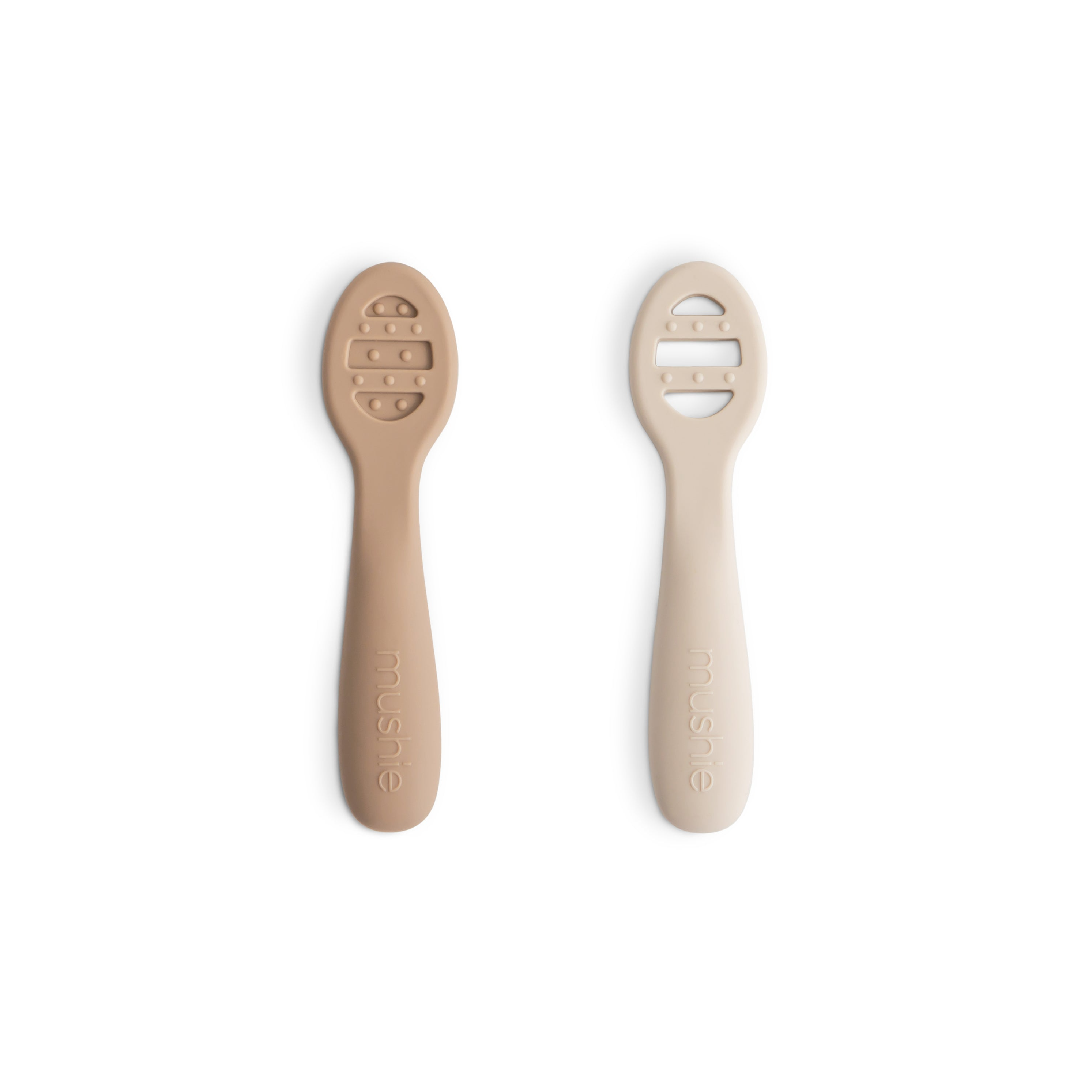 Mushie First Feeding Baby "DIP" Spoons - 2 Pack - Natural