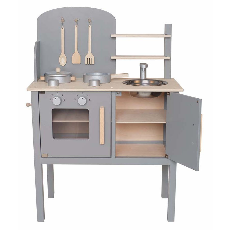 Jabadabado - Kitchen with pot & pan - Grey