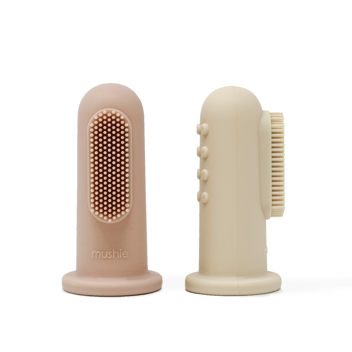 Mushie Finger Toothbrush Blush / Shifting Sand