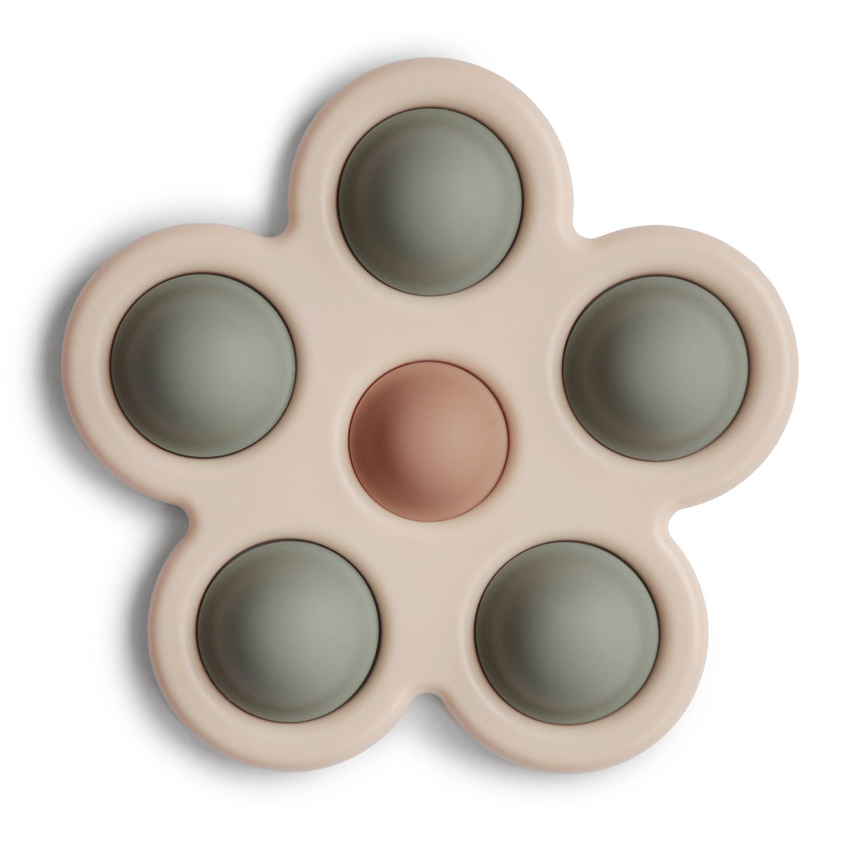 Mushie Flower Press Toy (Dried Thyme/Natural/Shifting Sands)