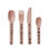 Thumbnail: Design Letters Kids Cutlery Set - Nude  (fork, knife, 2 spoons)