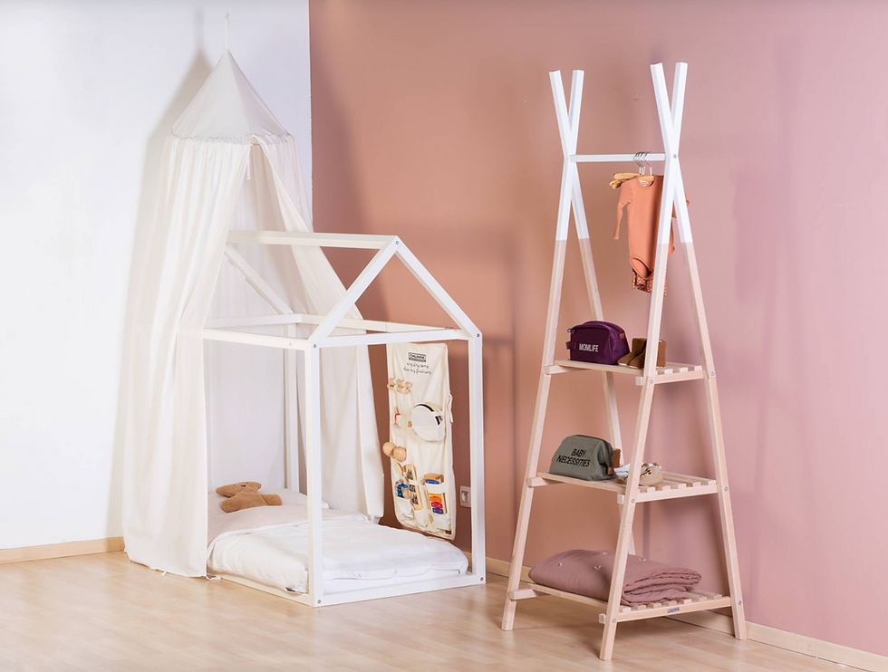 Thumbnail: CHILDHOME Bed Frame House (70x140) - Off White