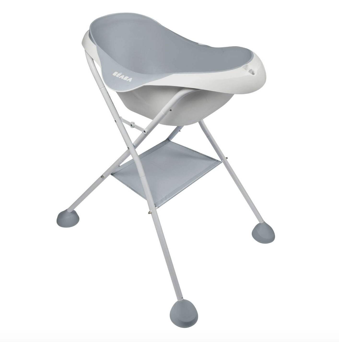 Beaba Camele' O Bath with Bath Stand -Light Grey