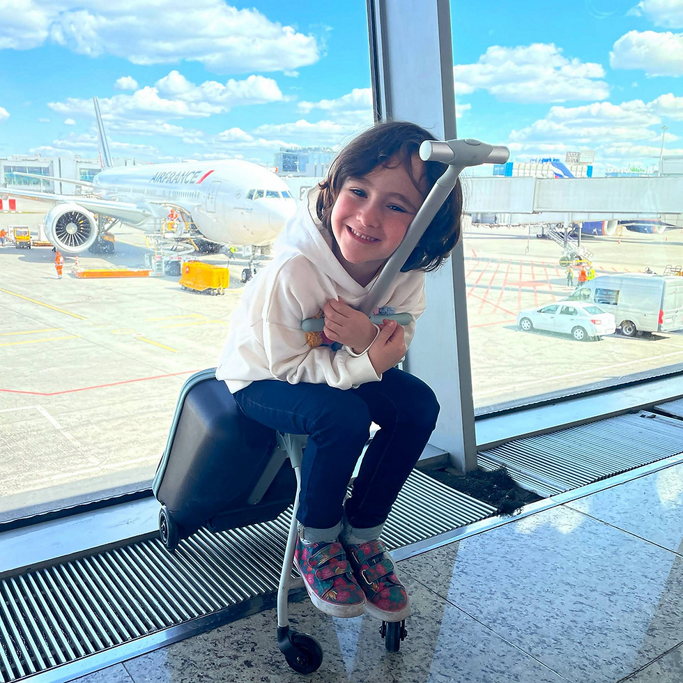 Thumbnail: BEABA Suitcase with Travel Seat Luggage Eazy - Green Blue