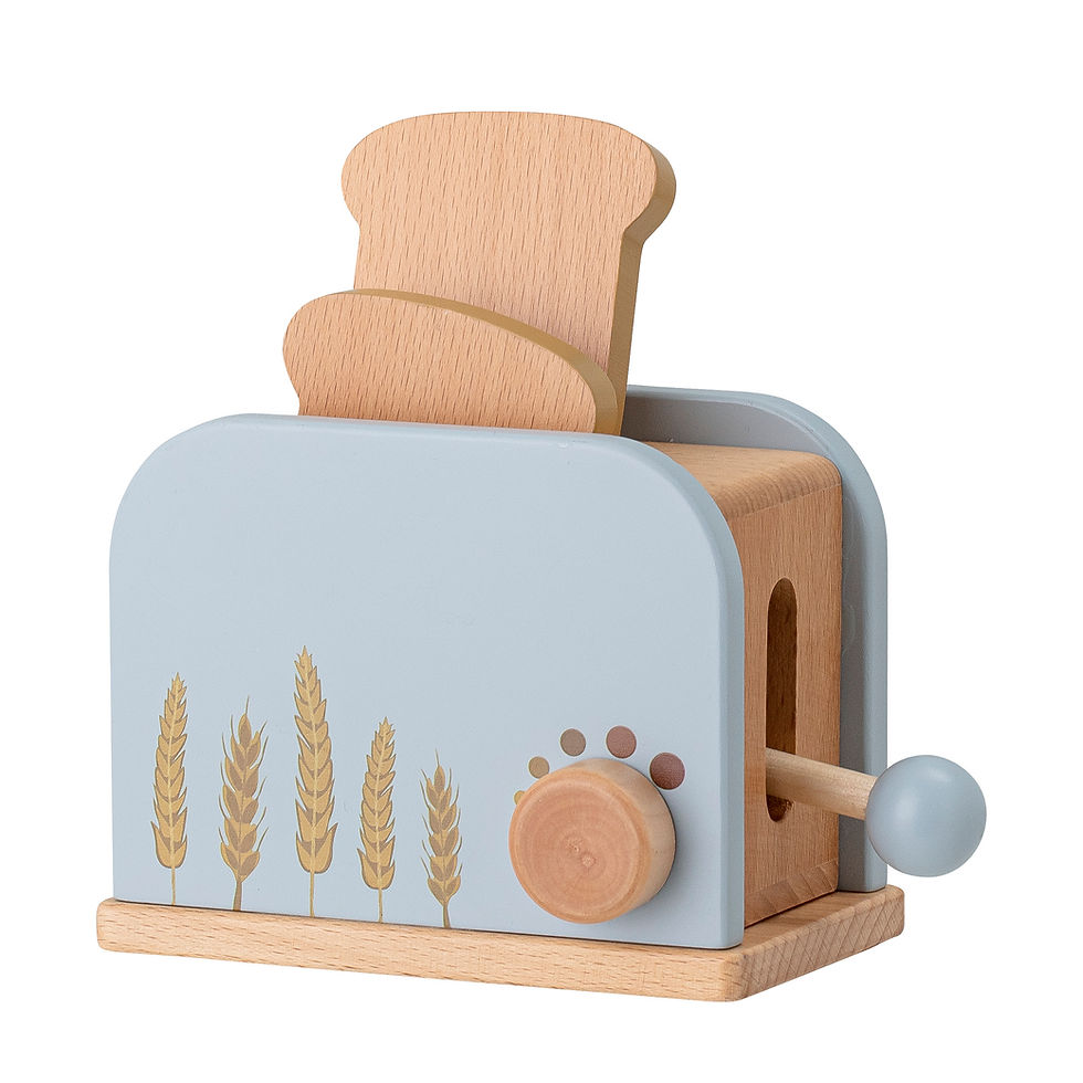 Thumbnail: Bloomingville Adda Morning Toast & Honey Wooden Food set