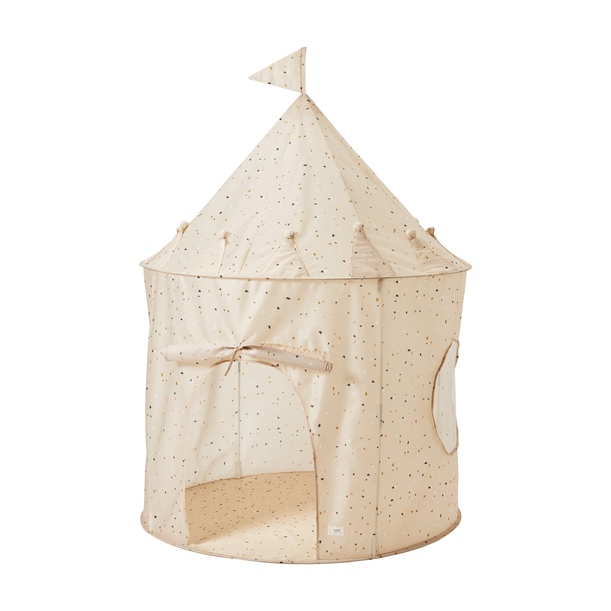 3 sprouts terrazzo beige recycled fabric play tent