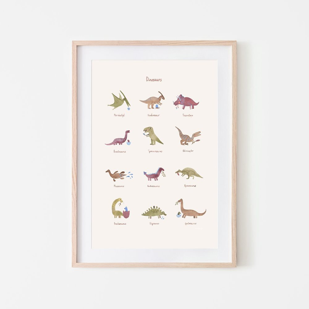 Mushie Dinosaur Poster (Medium size)