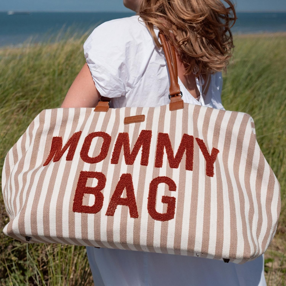 Thumbnail: Childhome Mommy Bag Nursery Bag Nude Stripes