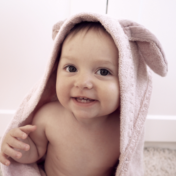 Thumbnail: MAYLILY Bamboo Baby Towel Bunny Beige