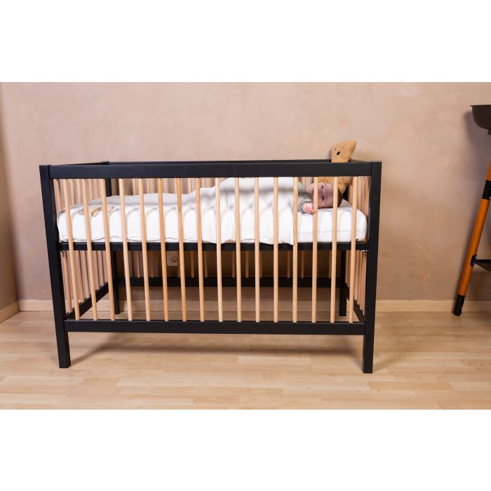 Thumbnail: CHILDHOME Cot - Black/Natural