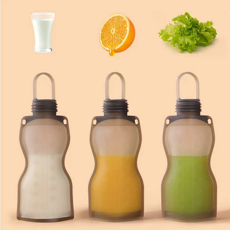 Thumbnail: Haakaa – Silicone Breast Milk Storage Bags 260ml x 5