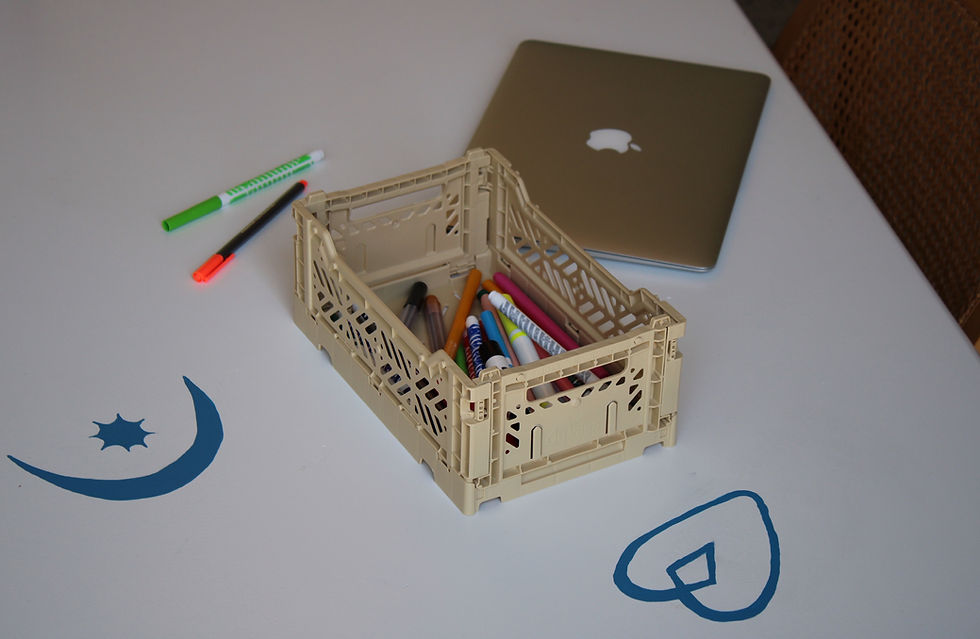Thumbnail: Aykasa Mini Folding Crate - Stone Grey