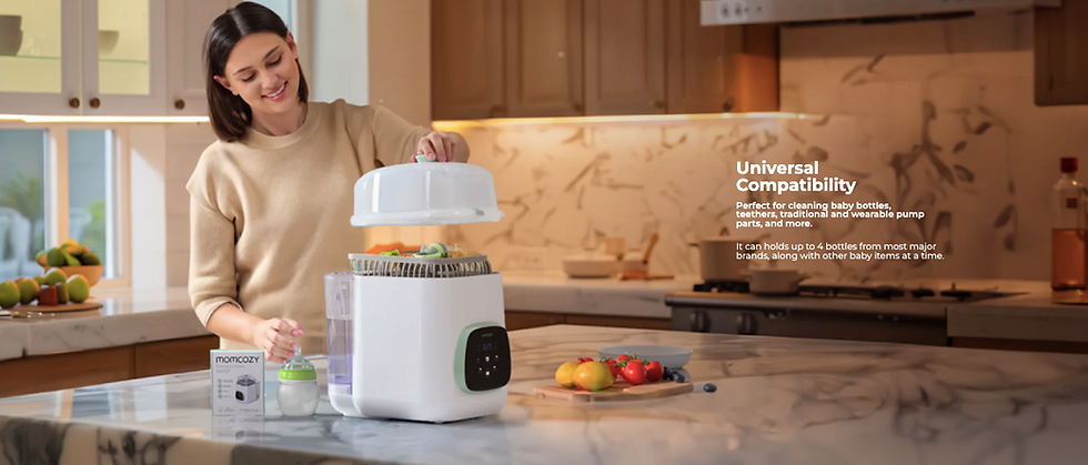 Thumbnail: Momcozy KleanPal Pro Baby Bottle Washer and Steriliser (Wash,Sterilise,Dry)