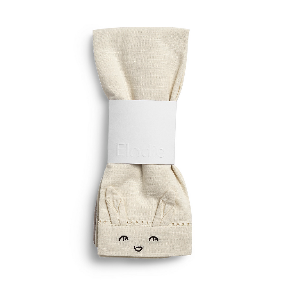 Thumbnail: ELODIE - Baby Napkins 2 pieces - Vanilla White/Moonshell