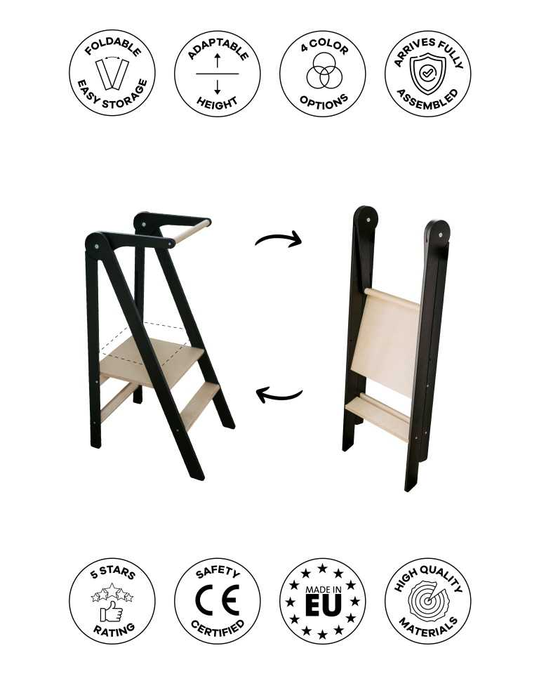 Thumbnail: Leg & Go Foldable Helper Learning Tower - Grey