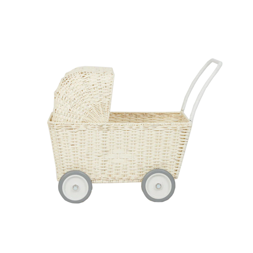 Olli Ella Rattan Strolley (Stroller & Trolley) Chalk Meraki Moraki