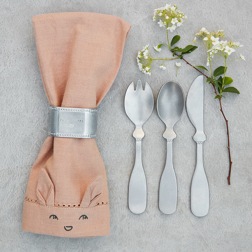 Thumbnail: ELODIE - Baby Napkins 2 pieces - Faded Rose/Powder Pink